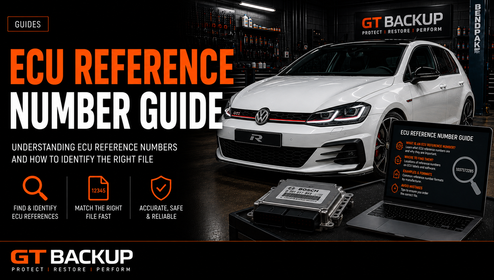 ECU reference number identification for accurate file matching and compatibility