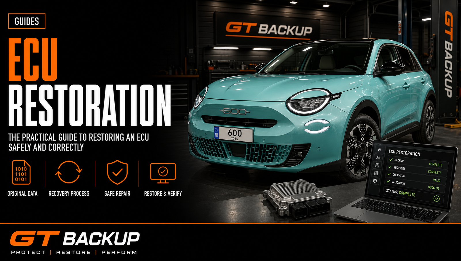 ECU restoration to the original factory calibration for correct emissions system operation