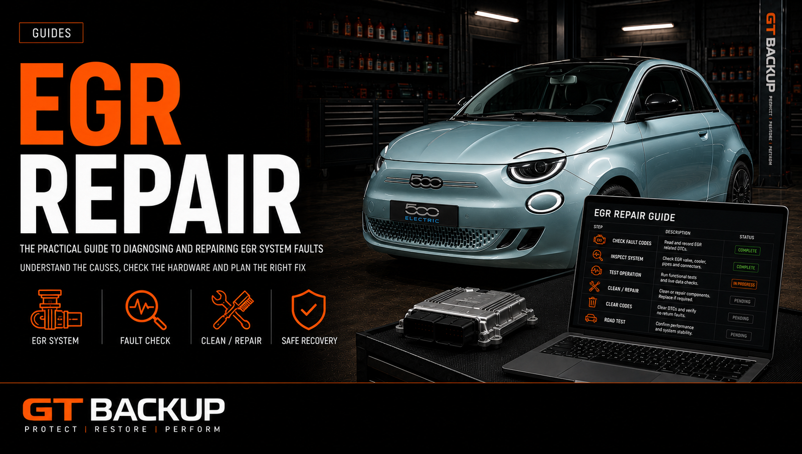 EGR valve cleaning and repair with factory ECU calibration restoration