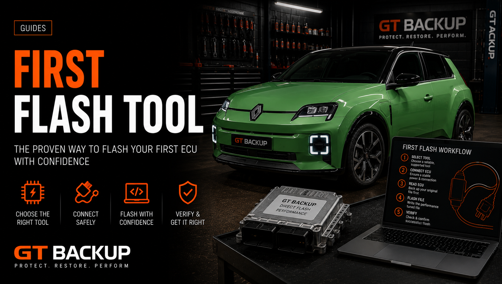 First ECU flash tool for safe ECU and TCU programming
