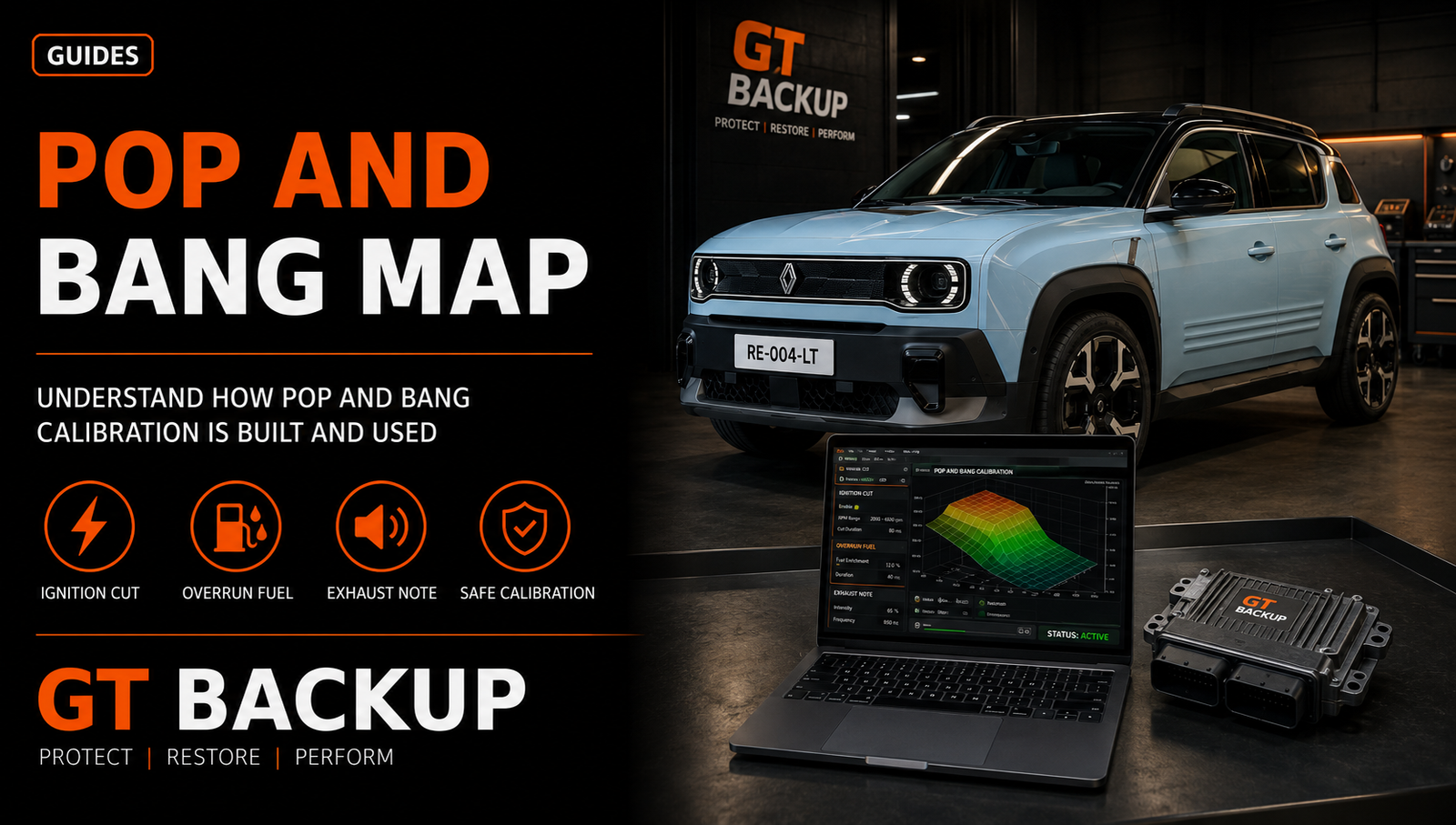 Pop and bang map calibration for overrun pops and crackles