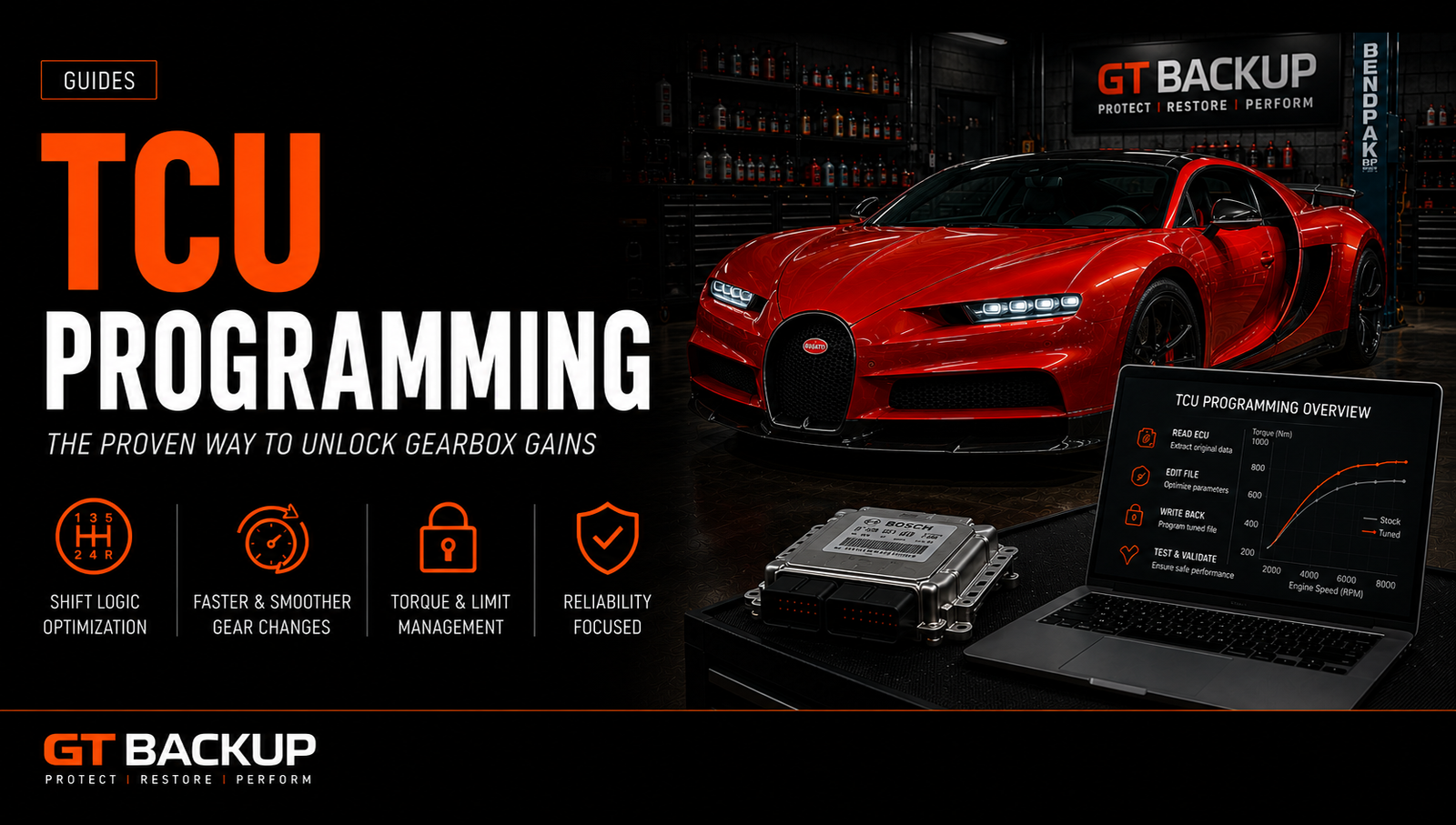 TCU programming for DSG, ZF, PDK and automatic gearboxes