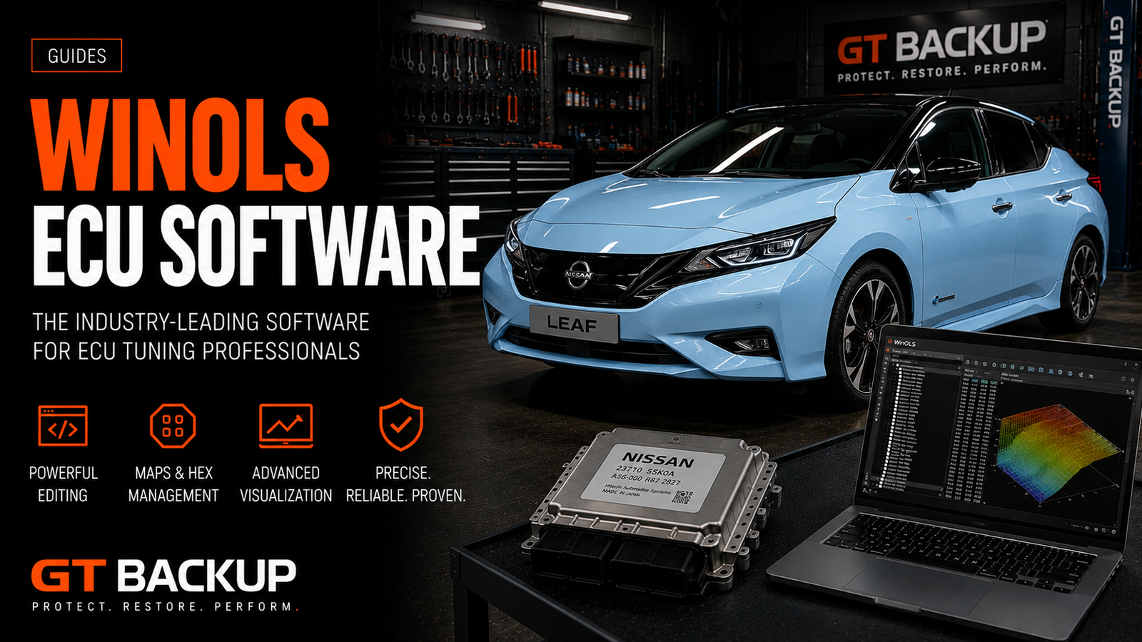 WinOLS ECU software for calibration map editing and checksum correction