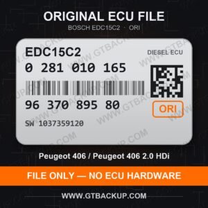 EDC15C2 0281010165 1037359120 ORI – Bosch ECU label, PSA 9637089580 – Peugeot 406 2.0 HDi