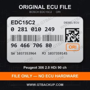 EDC15C2 0281010249 1037353964 1037359145 – Bosch ECU label, PSA 9646670680 – Peugeot 306 2.0 HDi