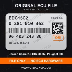 EDC15C2 0281010362 1037353148 ORI – Bosch ECU label, PSA 9640324380 – Citroën Xsara 2.0 HDi