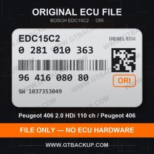 EDC15C2 0281010363 1037353049 ORI – Bosch ECU label, PSA 9641608080 – Peugeot 406 2.0 HDi