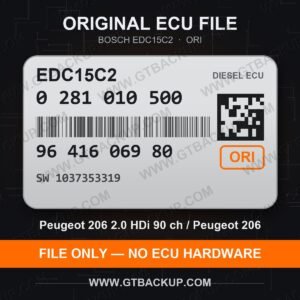 EDC15C2 0281010500 1037353319 ORI – Bosch ECU label, PSA 9641606980 – Peugeot 206 2.0 HDi
