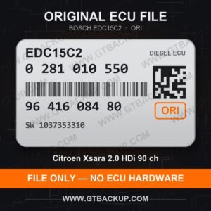 EDC15C2 0281010550 1037353310 ORI – Bosch ECU label, PSA 9641608480 – Citroën Xsara 2.0 HDi