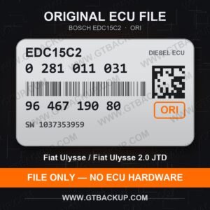 EDC15C2 0281011031 1037353959 ORI – Bosch ECU label, PSA 9646719080 – Fiat Ulysse 2.0 JTD