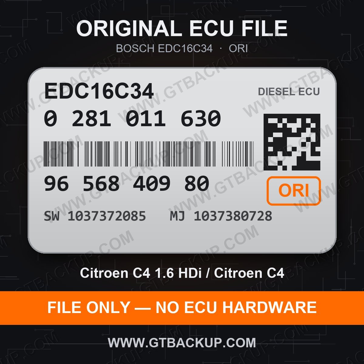 1037372085 1037380728 ORI File | EDC16C34 0281011630