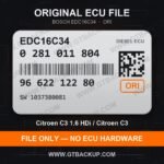 1037380081 ORI File | EDC16C34 0281011804
